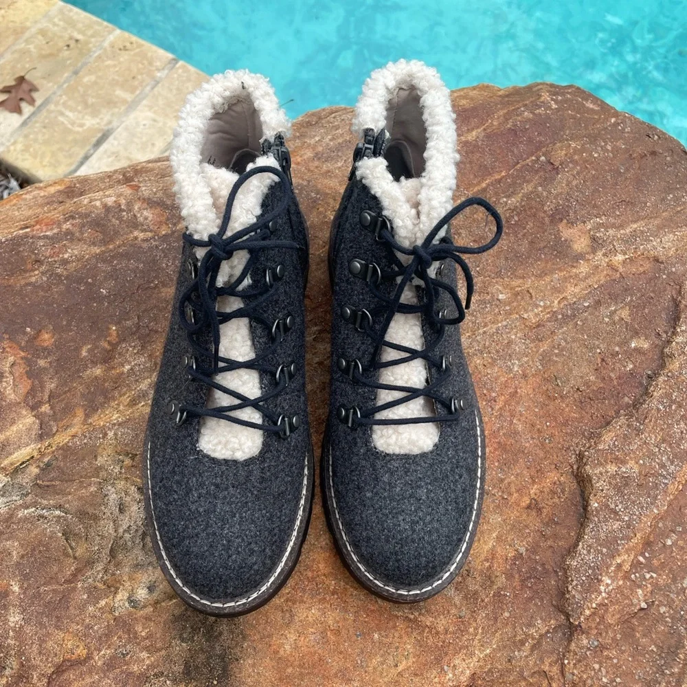 Madden NYC Women’s Hiker Wedge Lace Up Boots